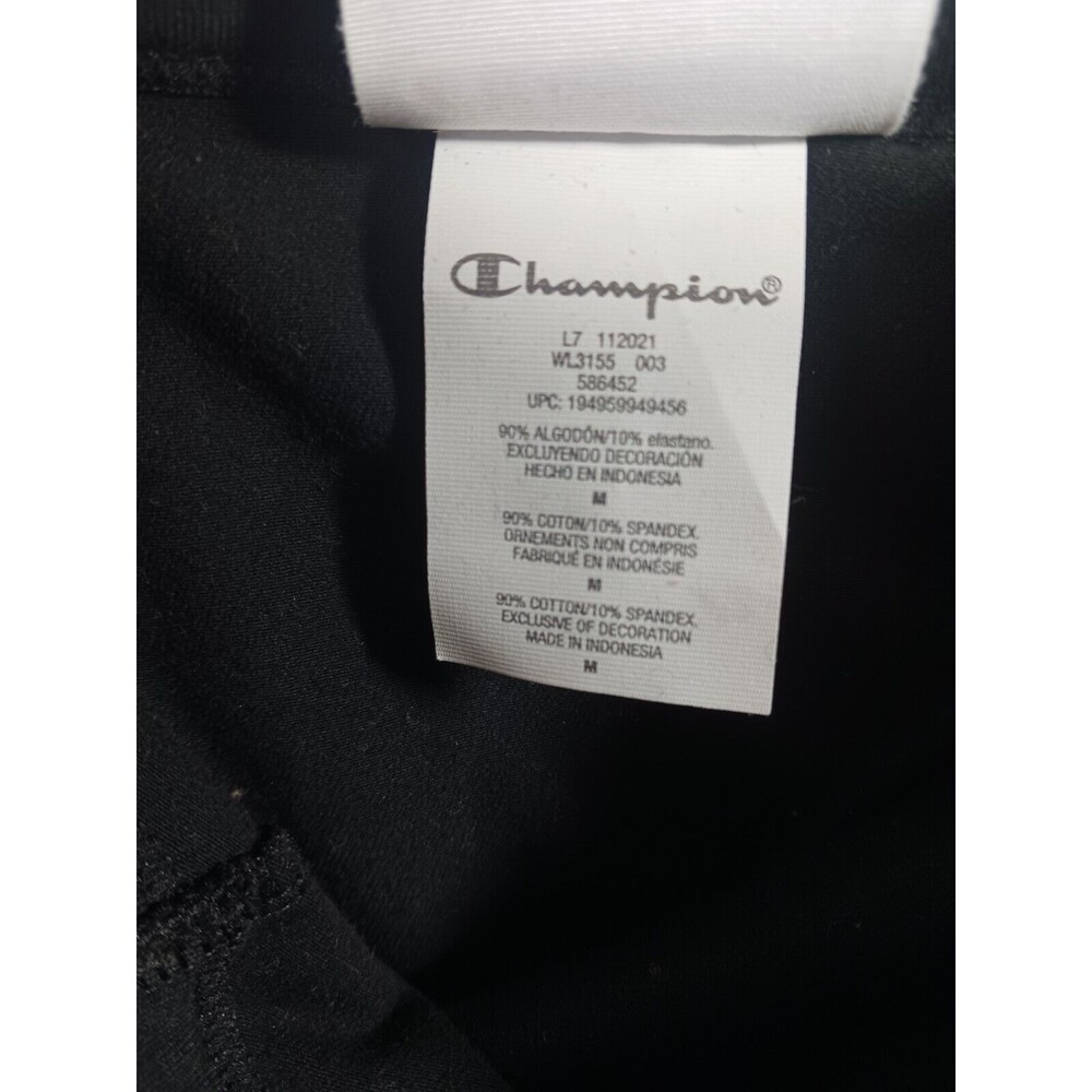 CHAMPION WOMEN'S SIZE MEDIUM BLACK ONE SHOULDER LOGO CROP TOP - Picture 8 of 13